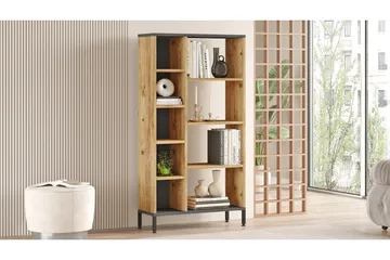 Keshav Bokhylle 72x25,5 cm Antrasitt/Brun - Hanah Home - Opbevaring - Hylder & Reoler - Bogreol