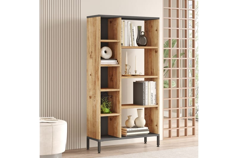 Keshav Bokhylle 72x25,5 cm Antrasitt/Brun - Hanah Home - Opbevaring - Hylder & Reoler - Bogreol