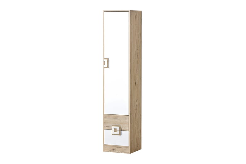 Klacksberg hylde 40x40x190 cm, Beige / Hvid