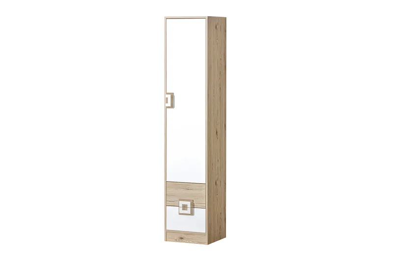 Klacksberg hylde 40x40x190 cm, Beige / Hvid