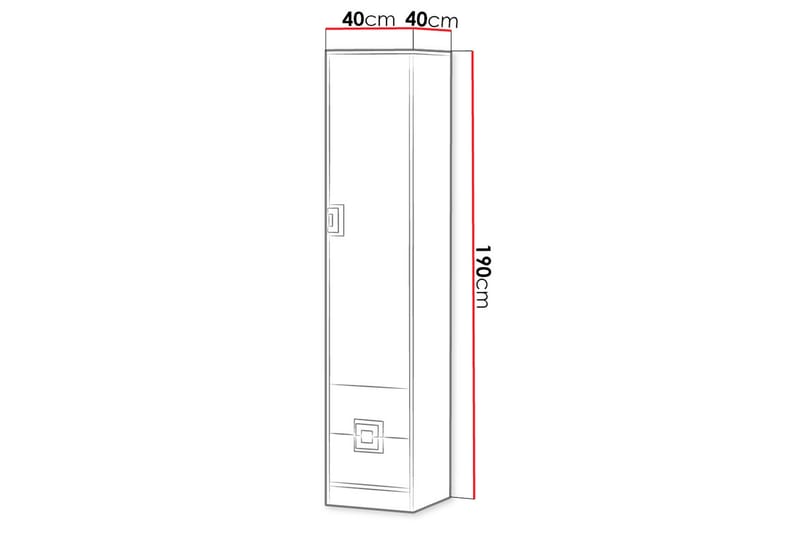 Klacksberg hylde 40x40x190 cm - Beige / Hvid - Opbevaring - Hylder & Reoler - Bogreol