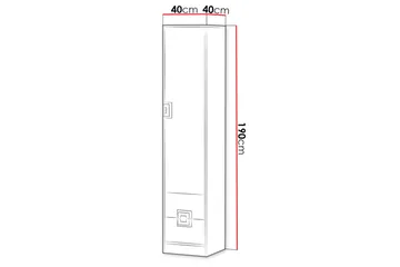 Klacksberg hylde 40x40x190 cm - Beige / Hvid - Opbevaring - Hylder & Reoler - Bogreol