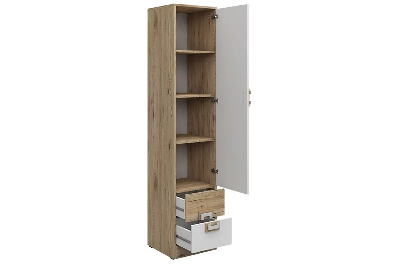 Klacksberg hylde 40x40x190 cm - Beige / Hvid - Opbevaring - Hylder & Reoler - Bogreol
