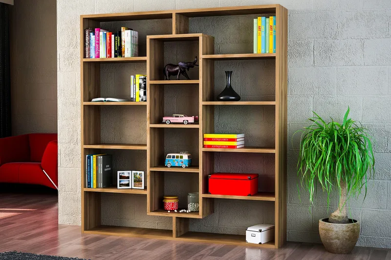 Komplet bogreol - Valnød - Opbevaring - Hylder & Reoler - Bogreol