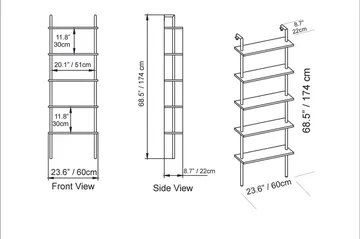 Konsterud Bogreol - Hvid - Hus & renovering - Køkken & bad - Køkken & bryggers - Køkkenindretning - Køkkenhylde