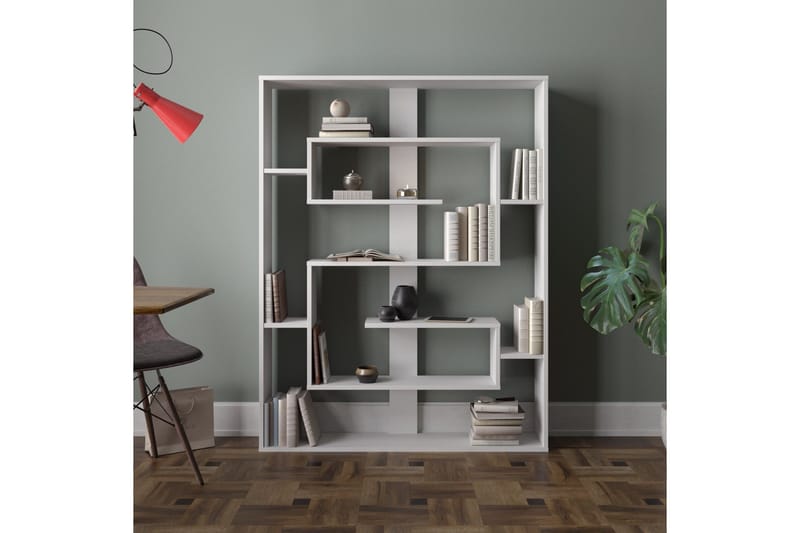 Kussmann Bogreol 120 cm - Hvid - Opbevaring - Hylder & Reoler - Bogreol