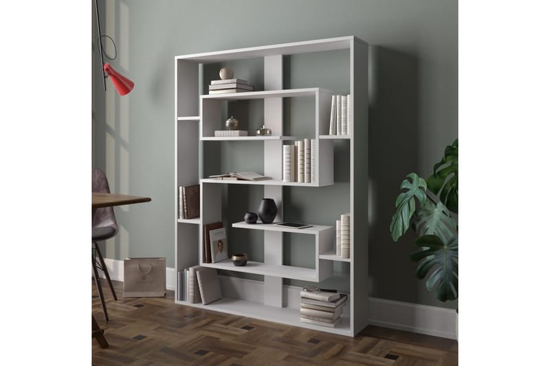 Kussmann Bogreol 120 cm - Hvid - Opbevaring - Hylder & Reoler - Bogreol