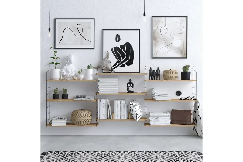 Laba Reol 85x20 cm Brun - Hanah Home - Opbevaring - Hylder & Reoler - Bogreol