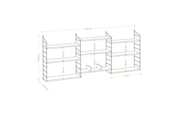 Laba Reol 85x20 cm Brun - Hanah Home - Opbevaring - Hylder & Reoler - Bogreol