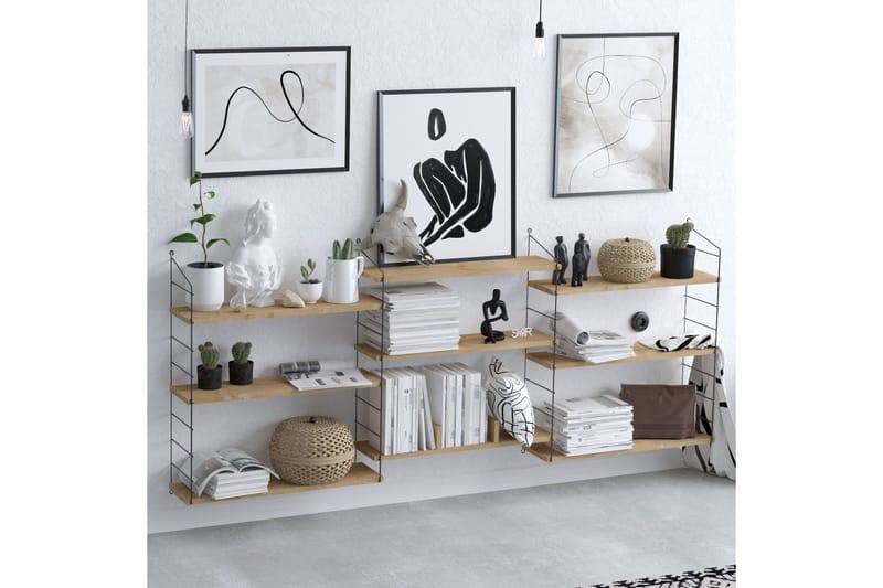 Laba Reol 85x20 cm Brun - Hanah Home - Opbevaring - Hylder & Reoler - Bogreol