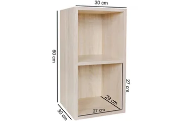 Langriville Bogreol i Eg - Beige - Opbevaring - Hylder & Reoler - Bogreol