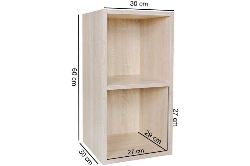 Langriville Bogreol i Eg - Beige - Opbevaring - Hylder & Reoler - Bogreol