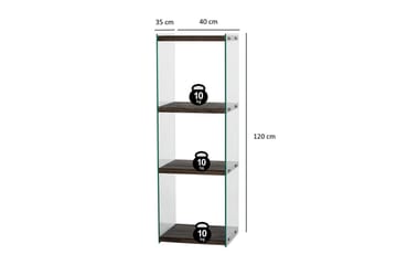 Lepinas Bogreol 40 cm i Mørkt Træ - Mørkebrun - Opbevaring - Hylder & Reoler - Bogreol