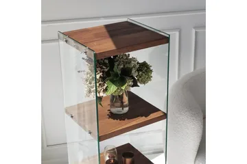 Lepinas Bogreol 40 cm i Valnøddelook - Natur - Opbevaring - Hylder & Reoler - Bogreol