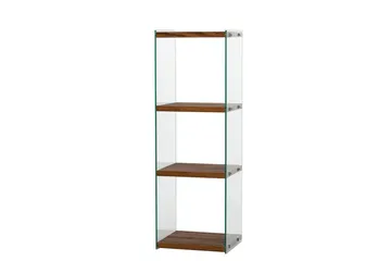 Lepinas Bogreol 40 cm i Valnøddelook - Natur - Opbevaring - Hylder & Reoler - Bogreol