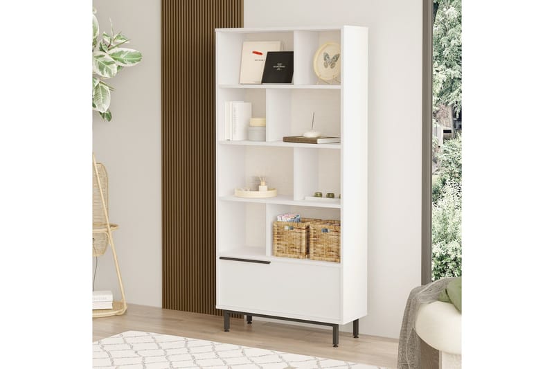 Liyakat Bogreol 83,9 cm - Hvid - Opbevaring - Hylder & Reoler - Bogreol