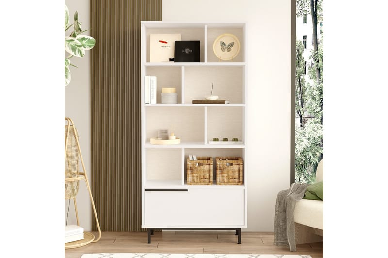 Liyakat Bogreol 83,9 cm - Hvid - Opbevaring - Hylder & Reoler - Bogreol