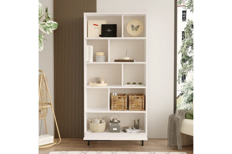 Liyakat Bogreol 83,9 cm - Hvid - Opbevaring - Hylder & Reoler - Bogreol