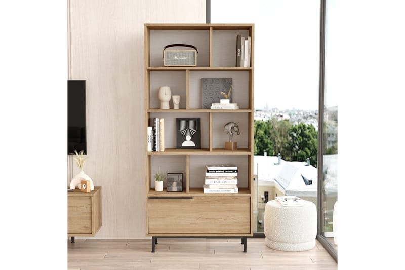 Liyakat Bogreol 83,9 cm - Valnød finér - Opbevaring - Hylder & Reoler - Bogreol