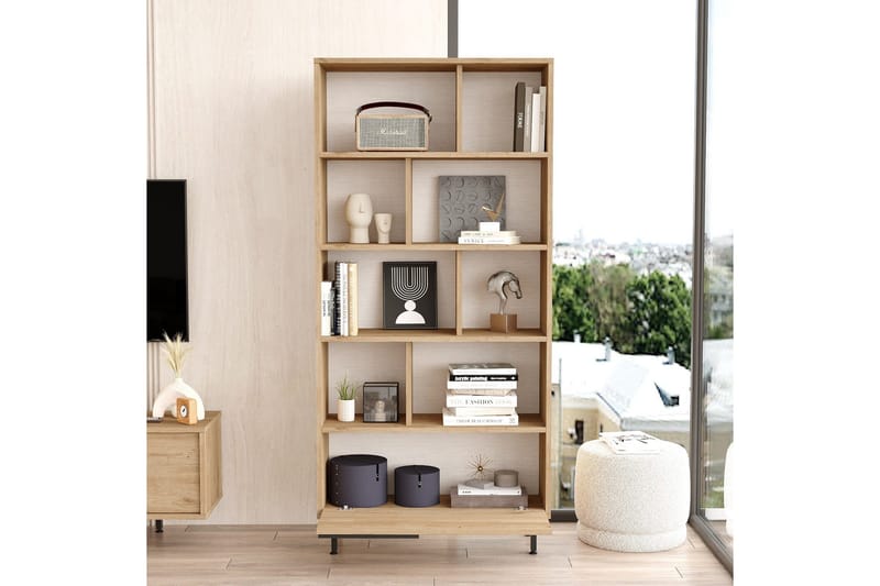 Liyakat Bogreol 83,9 cm - Valnød finér - Opbevaring - Hylder & Reoler - Bogreol