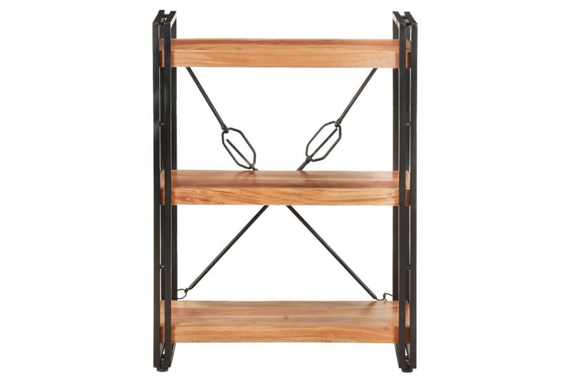 bogreol m. 3 hylder 60x30x80 cm massivt akacietræ - Brun - Opbevaring - Hylder & Reoler - Bogreol