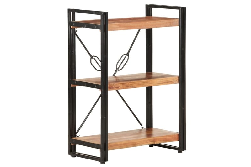 bogreol m. 3 hylder 60x30x80 cm massivt akacietræ - Brun - Opbevaring - Hylder & Reoler - Bogreol