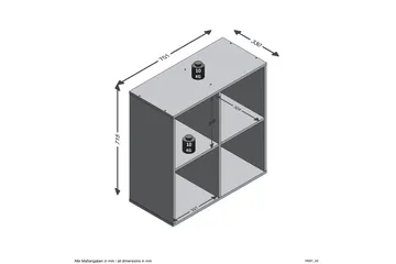 Magene Bogreol 70,1 cm i Eg - Lysebrun - Opbevaring - Hylder & Reoler - Bogreol