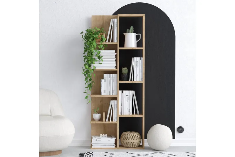 Makhan Bogreol 60x18 cm Brun - Hanah Home - Opbevaring - Hylder & Reoler - Bogreol