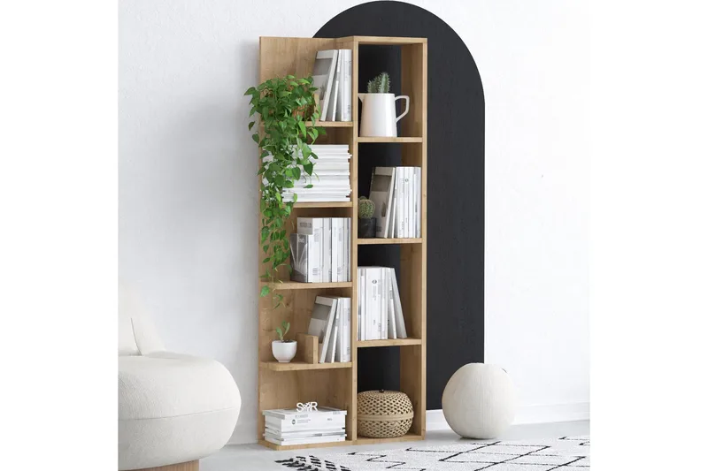 Makhan Bogreol 60x18 cm Brun - Hanah Home - Opbevaring - Hylder & Reoler - Bogreol