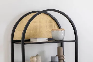 Makwana Bogreol 76 cm i Mørkt Træ - Sort - Opbevaring - Hylder & Reoler - Bogreol