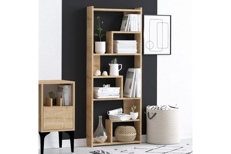 Megg Bogreol 60x15 cm Brun - Hanah Home - Opbevaring - Hylder & Reoler - Bogreol