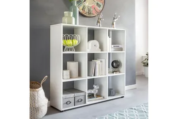 Milahn Bogreol 108 cm i Malet Træ - Hvid - Opbevaring - Hylder & Reoler - Bogreol