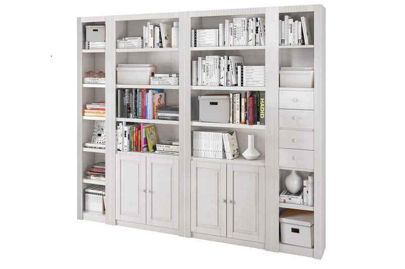 Minturn Bogreol 29x255 cm - Hvid - Opbevaring - Hylder & Reoler - Bogreol