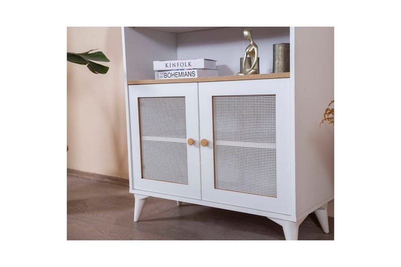 Bogreol Mjudi Hvid / Eg - Hvid - Opbevaring - Hylder & Reoler - Bogreol