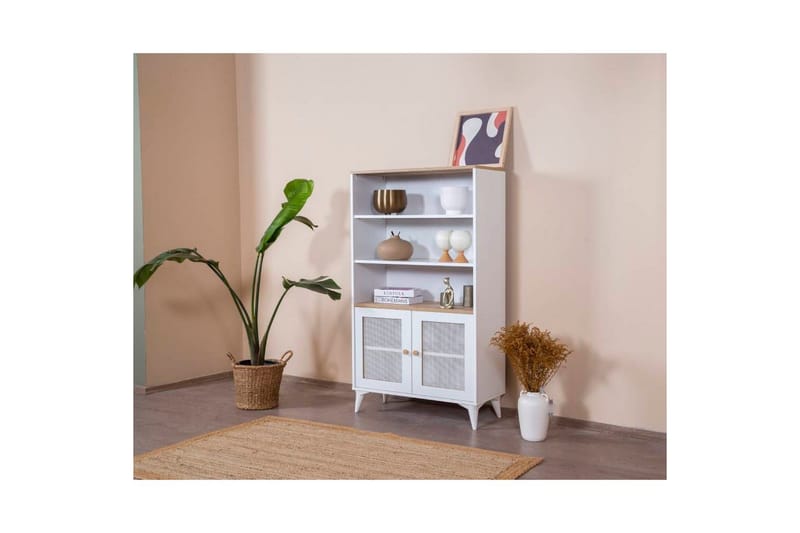 Bogreol Mjudi Hvid / Eg - Hvid - Opbevaring - Hylder & Reoler - Bogreol