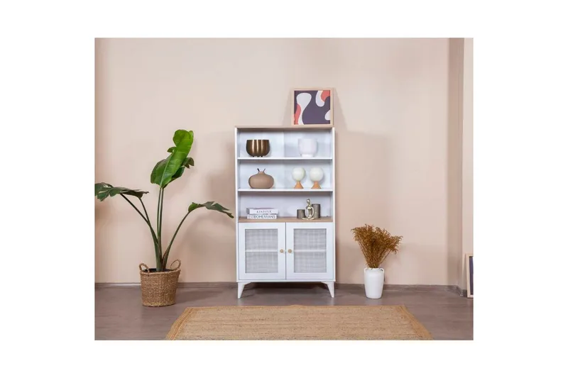 Bogreol Mjudi Hvid / Eg - Hvid - Opbevaring - Hylder & Reoler - Bogreol