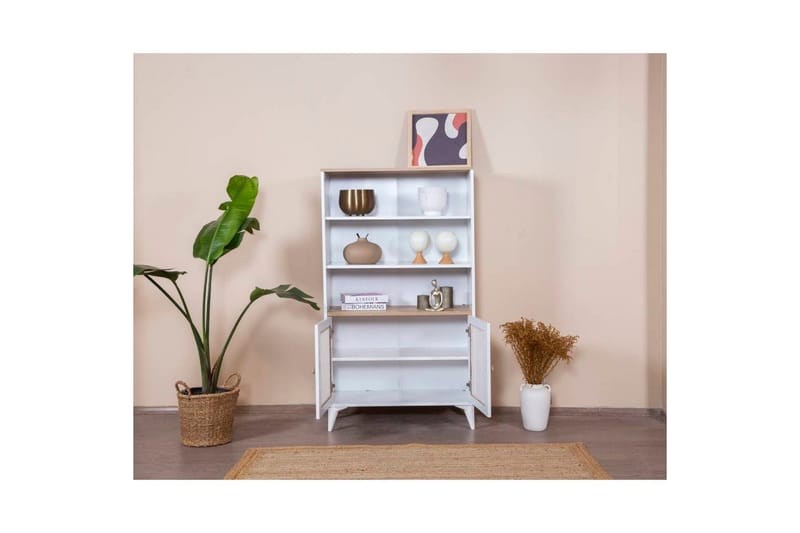 Bogreol Mjudi Hvid / Eg - Hvid - Opbevaring - Hylder & Reoler - Bogreol