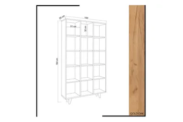 Mod Bogreol 100 cm i Eg - Brun - Opbevaring - Hylder & Reoler - Bogreol