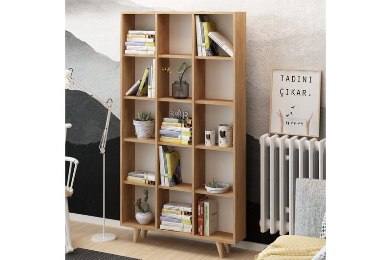 Mod Bogreol 100 cm i Eg - Brun - Opbevaring - Hylder & Reoler - Bogreol