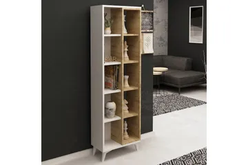 Mod Bogreol 50 cm i Eg - Hvid - Opbevaring - Hylder & Reoler - Bogreol