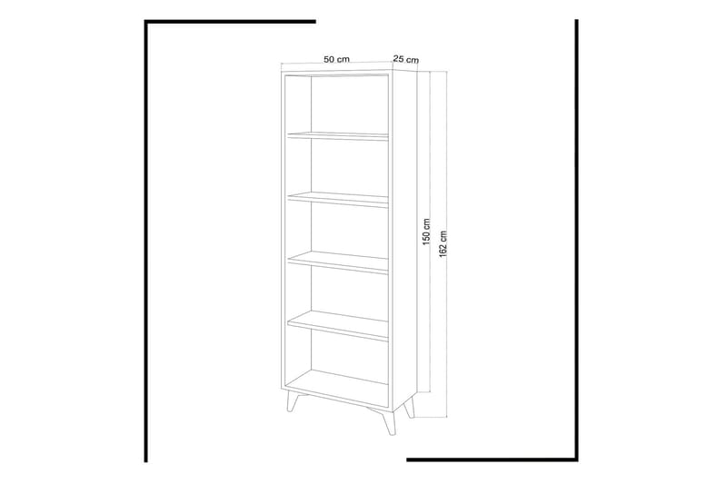 Mod Design bogreol Smal - Hvid - Opbevaring - Hylder & Reoler - Bogreol