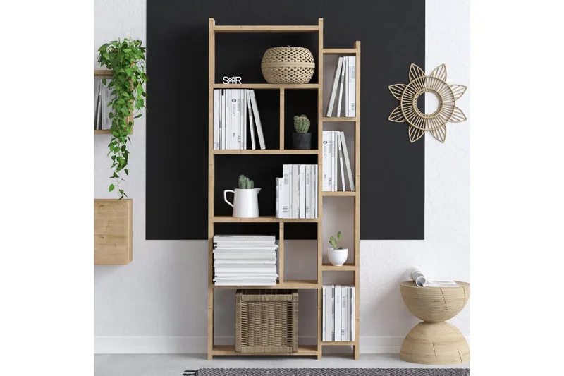 Momo Bogreol 65x15 cm Brun - Hanah Home - Opbevaring - Hylder & Reoler - Bogreol