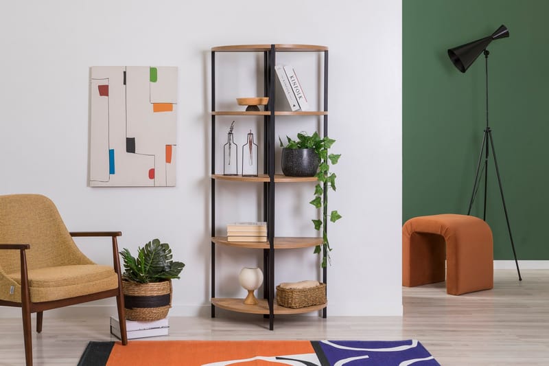 Monaia Bogreol 66 cm - Brun/Sort - Opbevaring - Hylder & Reoler - Bogreol
