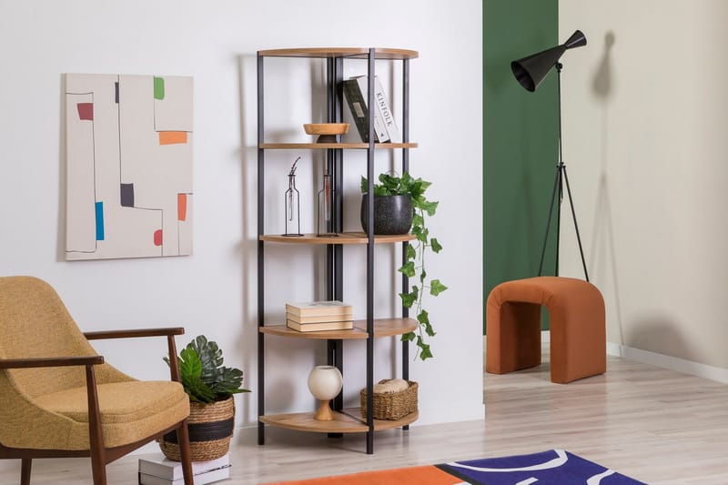 Monaia Bogreol 66 cm - Brun/Sort - Opbevaring - Hylder & Reoler - Bogreol