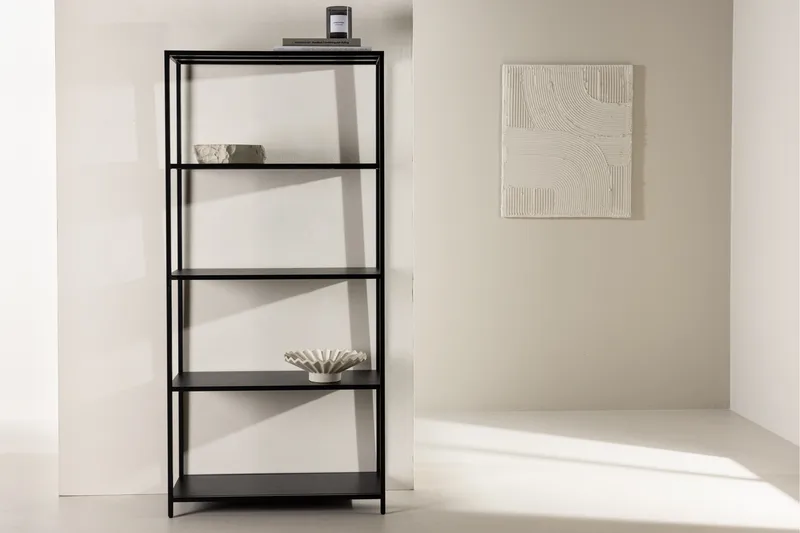 Montevideo bogreol 70x30 cm sort - Opbevaring - Hylder & Reoler - Bogreol