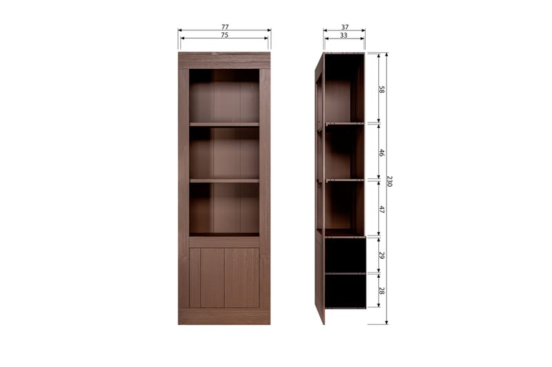 Moona Boghylde 230 cm - Gul/Orange - Opbevaring - Hylder & Reoler - Bogreol