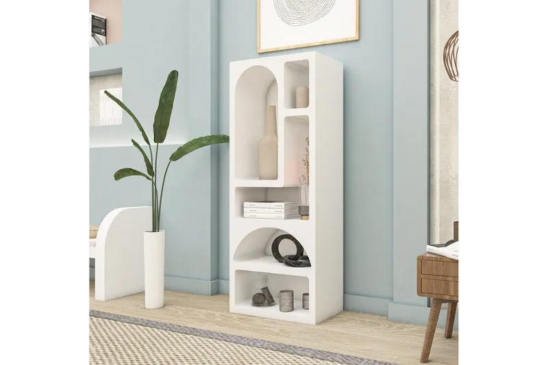 Najrana Bogreol 60 cm - Hvid - Opbevaring - Hylder & Reoler - Bogreol