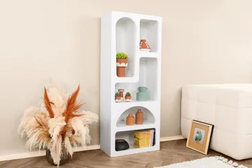 Najrana Bogreol 60 cm i Malet Træ - Hvid - Opbevaring - Hylder & Reoler - Bogreol