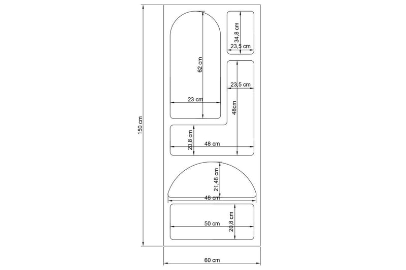 Najrana Bogreol 60 cm i Malet Træ - Hvid - Opbevaring - Hylder & Reoler - Bogreol