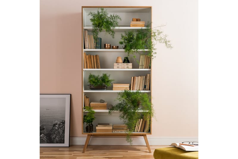 Nature Bogreol Hvid/Natur - VOX - Opbevaring - Hylder & Reoler - Bogreol